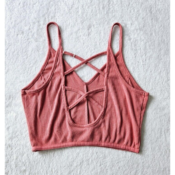 CYNTHIA ROWLEY vtg travel yoga pilates workout free people stretch-crop top s - Picture 4 of 5